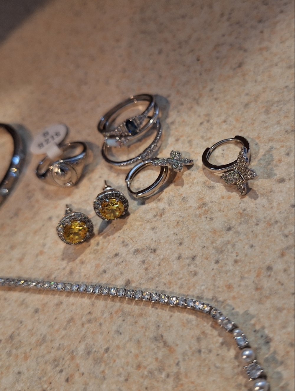 12 Pieces Sterling Silver Necklace and Jewelry Set in Silver - Picture 7 of 11
